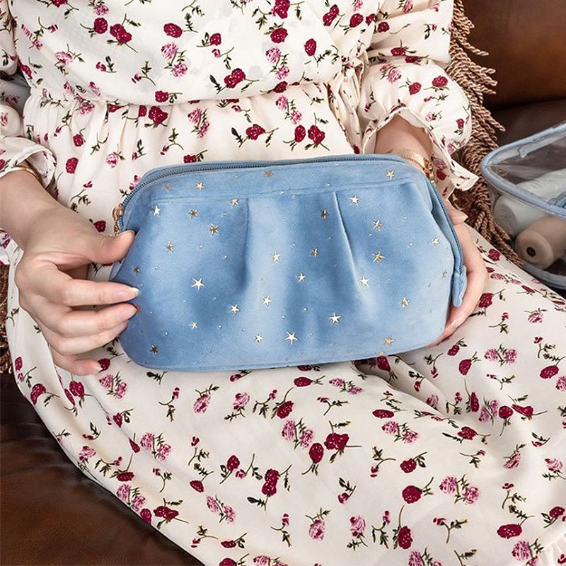 Hot Gold Flannel Makeup Bag Portable Candy Color Carrying Toiletries Bag Super Popular Simple Storage Ladies Cosmetic Bag